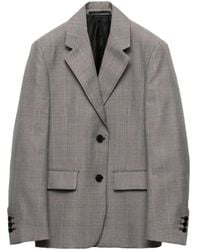 Prada - Blazer À Carreaux - Lyst