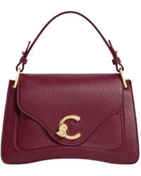 Coccinelle - Small C-Me flap leather shoulder bag - Lyst