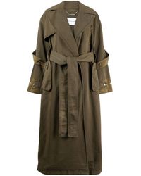 Blumarine - Panelled Belted Cotton Trench Coat - Lyst