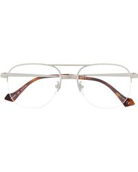 Gucci - Double-Bridge Pilot-Frame Glasses - Lyst