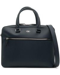 Ferragamo - Gancini Leather Business Bag - Lyst