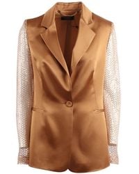 Clips - Sequin-Embellished Mesh-Sleeve Jacket - Lyst
