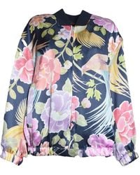 The Seafarer - Floral-Print Bird-Motif Jacket - Lyst