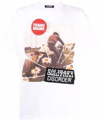 Raf Simons - T-Shirt Met Print - Lyst