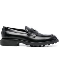 Tod's - Square-Toe Leather Loafers - Lyst