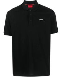 HUGO - Polo con logo estampado - Lyst