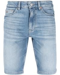 BOSS - Pantalones Vaqueros Cortos Rectos - Lyst