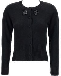 Simone Rocha - Beaded-Embellished Cashmere Cardigan - Lyst