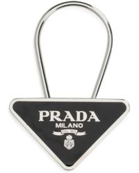 Prada - Llavero Con Logo Triangular - Lyst