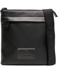 Just Cavalli - Logo-plaque Faux-leather Messenger Bag - Lyst
