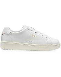 HUGO - Nappa Leather Sneakers With-Tone Logo - Lyst