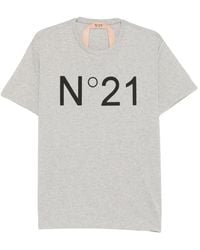 N°21 - Logo-Print T-Shirt - Lyst