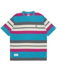 Aape By A Bathing Ape - Striped Logo-Patch T-Shirt - Lyst