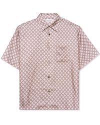 John Elliott - Seidenhemd Mit Logo-Print - Lyst