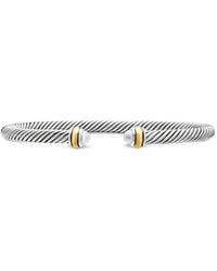 David Yurman - 18Kt And Sterling Classic Cable Bracelet (4Mm) - Lyst