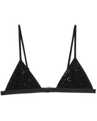 Patrizia Pepe - Strass-Embellished Triangle Bra - Lyst