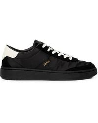 HUGO - Neston Logo-Print Panelled Sneakers - Lyst