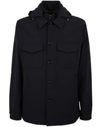 Moorer - Chaqueta Con Botones Y Capucha - Lyst