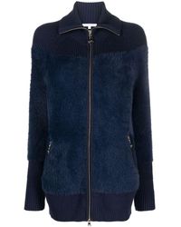 Patrizia Pepe - Brushed-effect Ribbed-knit Cardigan - Lyst