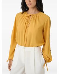 Toccin - Tie-Neck Gathered Blouse - Lyst