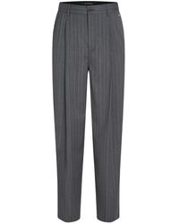 KARL LAGERFELD - Pinstripe Pleated Trousers - Lyst