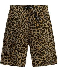 Kapital - Leopard-Print Belted Shorts - Lyst
