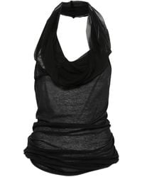 Rick Owens - Draped Halterneck Tank Top - Lyst