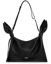Loewe - Medium Scarf Knotted Leather Shoulder Bag - Lyst