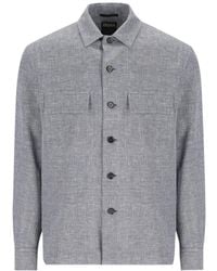 ZEGNA - Linen, Wool, And Silk Shirt - Lyst