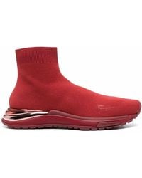 Ferragamo - Ferragamo Knitted High-Top Sock Sneakers - Lyst