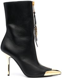 Moschino - 105mm Zip-detailed Leather Boots - Lyst