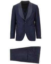 Tagliatore - Super 110's Shawl-Lapel Three-Piece Wool Suit - Lyst