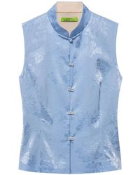 Shanghai Tang - Qipao Floral-Jacquard Top - Lyst