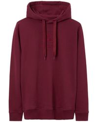 Burberry - Ekd Embroidered Cotton Hoodie - Lyst