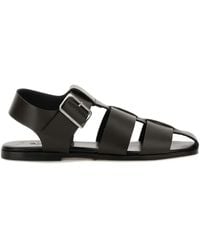 Aeyde - Buckle-Fastening Leather Sandals - Lyst