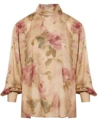 Magda Butrym - Floral-Print High-Neck Top - Lyst