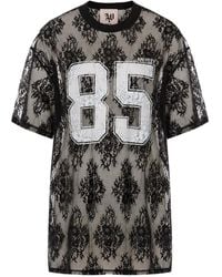 Aniye By - Lila Floral-Lace T-Shirt - Lyst