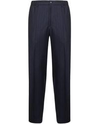 Tagliatore - Broek Met Elastische Taille En Krijtstreep - Lyst