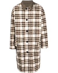 Isabel Marant - Check-pattern Single-breasted Coat - Lyst