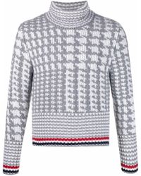 Thom Browne - Prince Of Wales Cashmere Sweater - Lyst