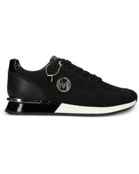 Mexx - Logo-Plaque Knit Sneakers - Lyst