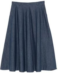 Incotex - Flared Midi Skirt - Lyst