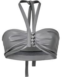 Lika - Buttoned Halterneck Top - Lyst