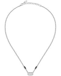 KARL LAGERFELD - Chain-Link Detail Pendant Necklace - Lyst