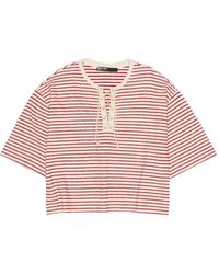 Bimba Y Lola - Lace-Up Striped T-Shirt - Lyst