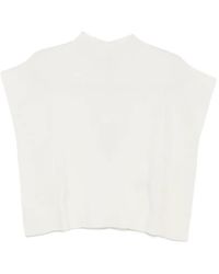 CFCL - Portrait Ruffled-Sleeve Ribbed Top - Lyst