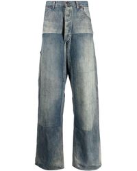 SAINT Mxxxxxx - Distressed-effect High-rise Wide-leg Jeans - Lyst