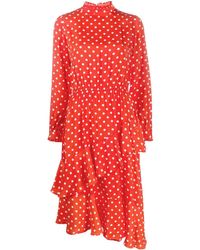 Essentiel Antwerp Jurk Met Stippen - Oranje