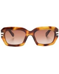 Chloé - Tortoiseshell-Effect Rectangle-Frame Sunglasses - Lyst