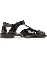 Hereu - Cut-out Detail Leather Sandals - Lyst